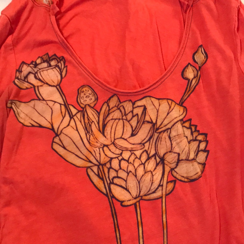 🌺 Orange flower long sleeve with cute hood! 🌺